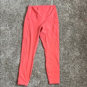 Lululemon Align Coral High-Waisted Leggings with pockets